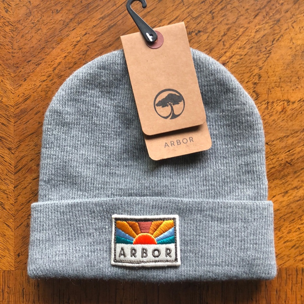 NWT Arbor Horizon Beanie Snowboard Ski Winter Hat - Unisex - One Size - Grey